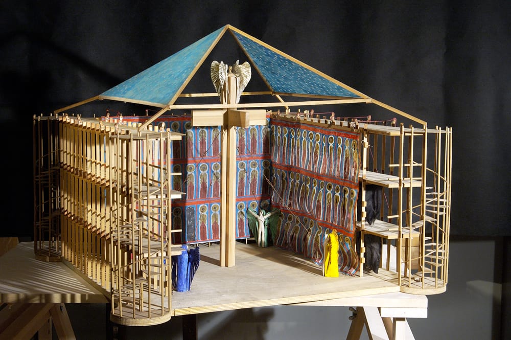 Театральный проект «Дома Достоевского», по идее и сценарию Е.Шифферса. реж Е.Шифферс. (к столетию со дня смерти Достоевского), 1982 г. Макет., Московский театр драмы и комедии на Таганке.