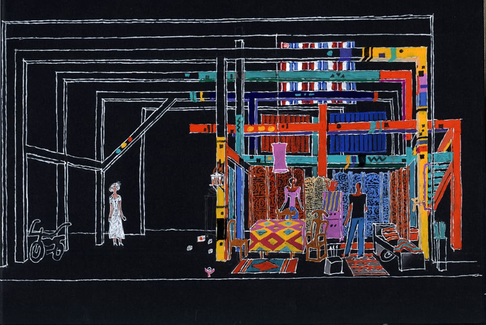 Эскиз к спектаклю «Трамвай желание» Т. Уильямс. 2005 г. МТЮЗ. Режиссер Г. Яновская