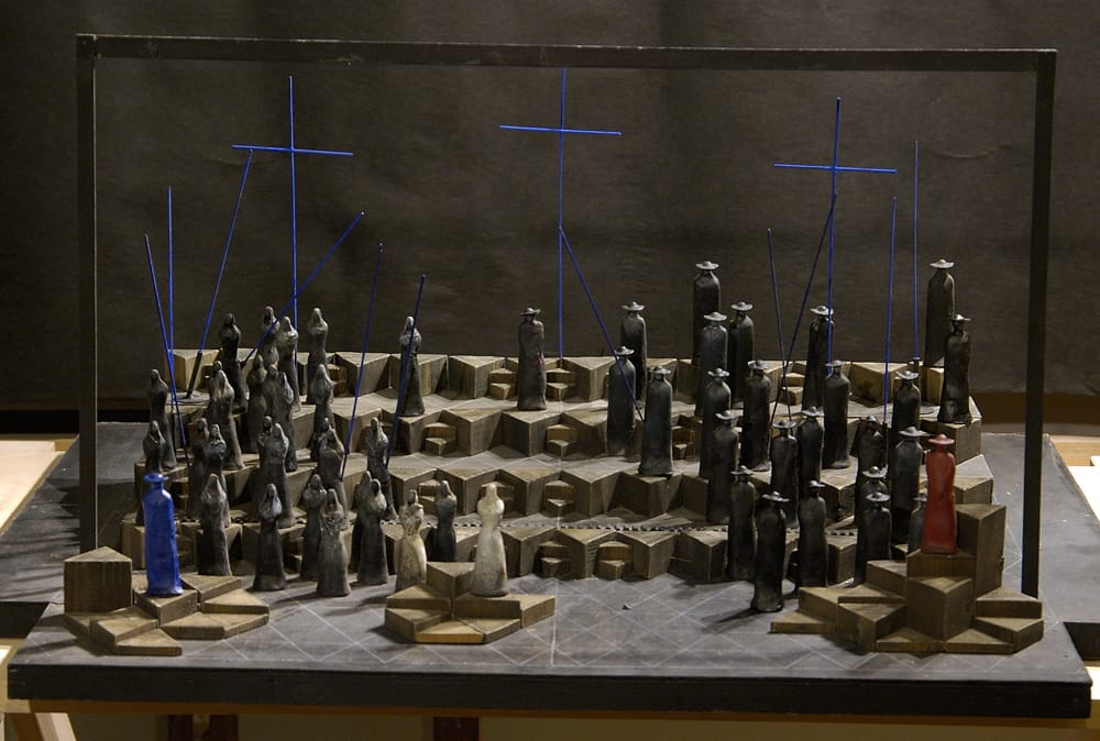 Макет к опере В.Белини «Пират», 1988 г., Московский музыкальный театр им.Станиславского и Немировича-Данченко, дир. Е.Колобов, реж. О.Иванова, 720х630х360 мм.