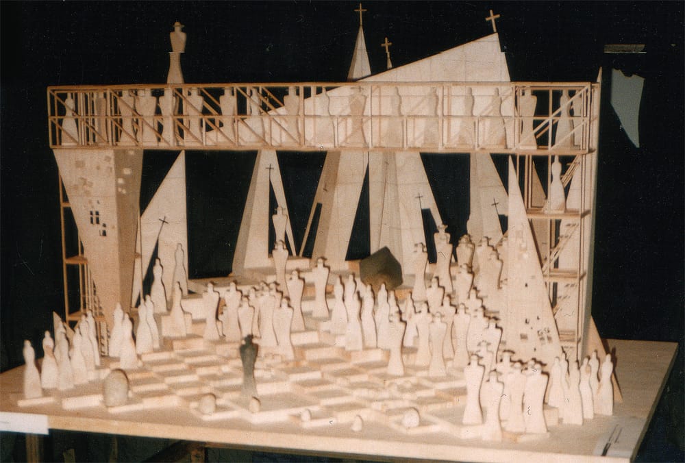 Макет к опере «Валли» А.Каталани, 1994 г. реж. В.Раку, музыкальный театр «Новая опера».