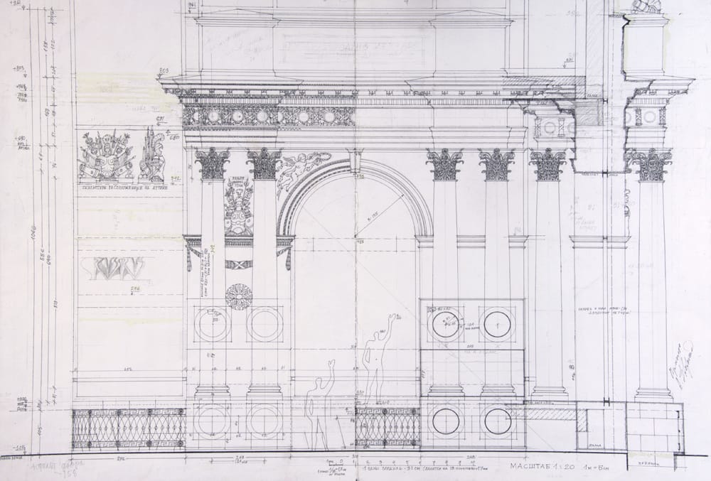 2005г. Проект триумфальной арки ресторана «1812 год» («Дом Карло»). Триумфальная арка.