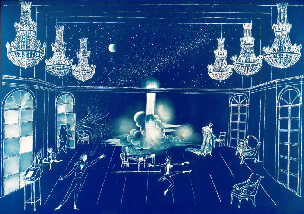 Эскиз к спектаклю «Идиот» Ф. М. Достоевский. 1993 г. Театр «Пикку Лиллан», Хельсинки. Режиссер К. Гинкас.