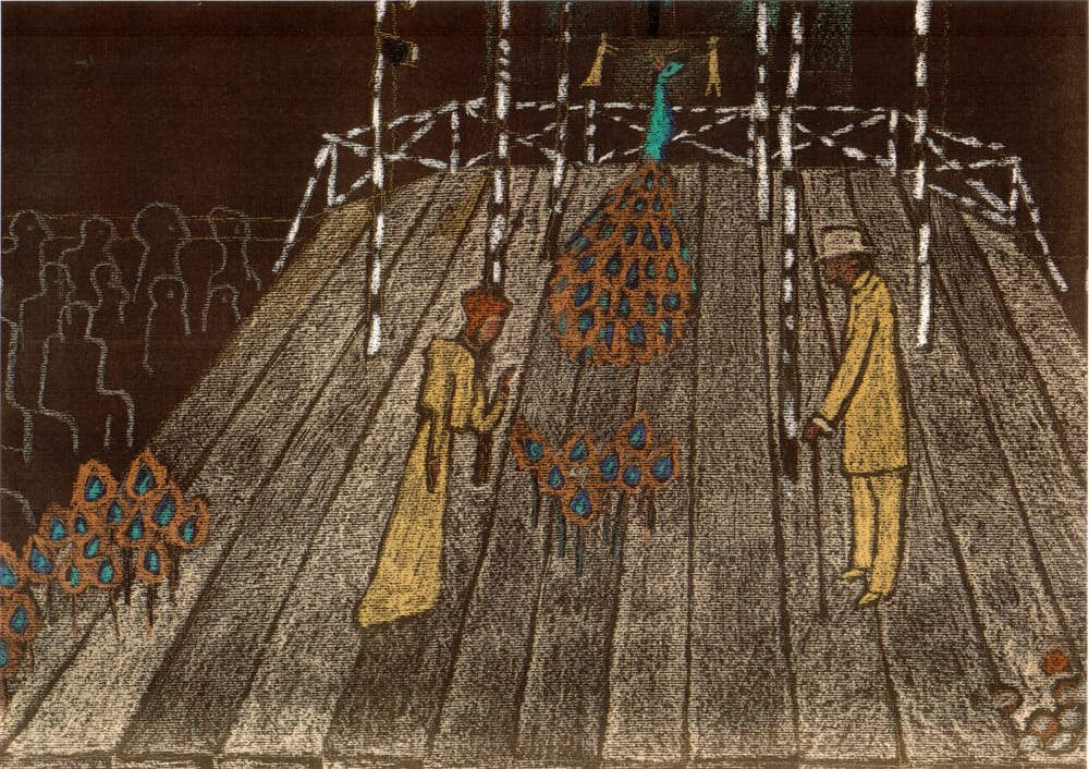 Эскиз к спектаклю «Черный монах» А. П. Чехов. 1999 г. МТЮЗ. Режисер К. Гинкас.