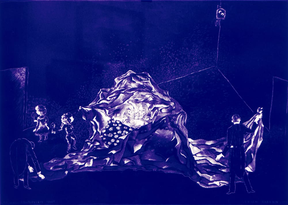 Эскиз к спектаклю «Идиот» Ф. М. Достоевский. 1993 г. Театр «Пикку Лиллан», Хельсинки. Режиссер К. Гинкас.