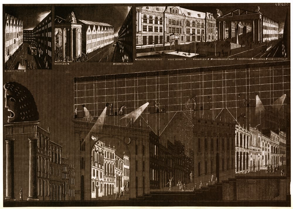 1987г. Проект театра в Амстердаме. В соавторстве с М.Беловым, Е.Беловой, Е.Козельковой и М.Хазановым. Международный конкурс ОИСТАТа. Главный приз.