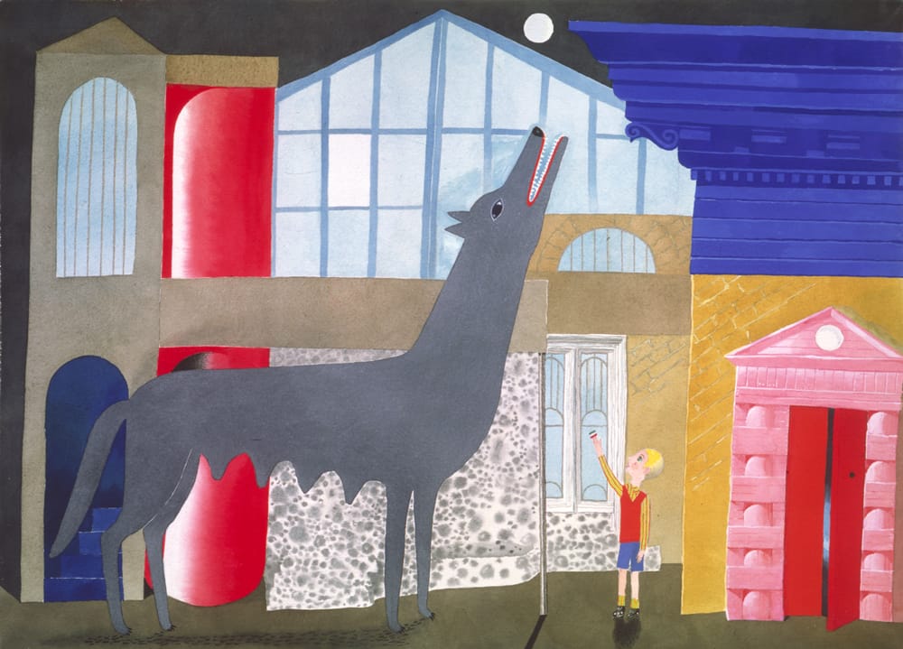 1985г. «Кто боится Вирджинии Вульф» Э.Олби. Театр «Современник», Режиссер В.Фокин. 50х70см -эскиз декорации.