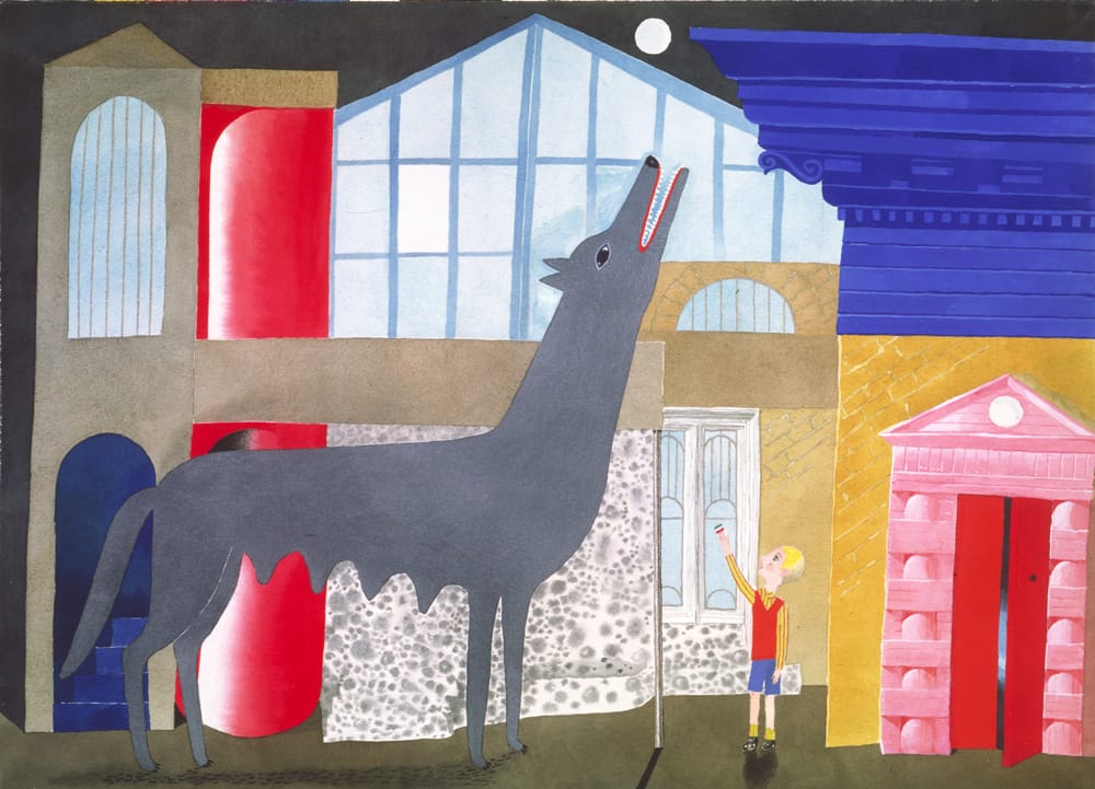 «Кто боится Вирджинии Вульф»,Э.Олби,театр Современник, режиссер В. Фокин, 1985 г., эскиз декорации, 50х70 см.