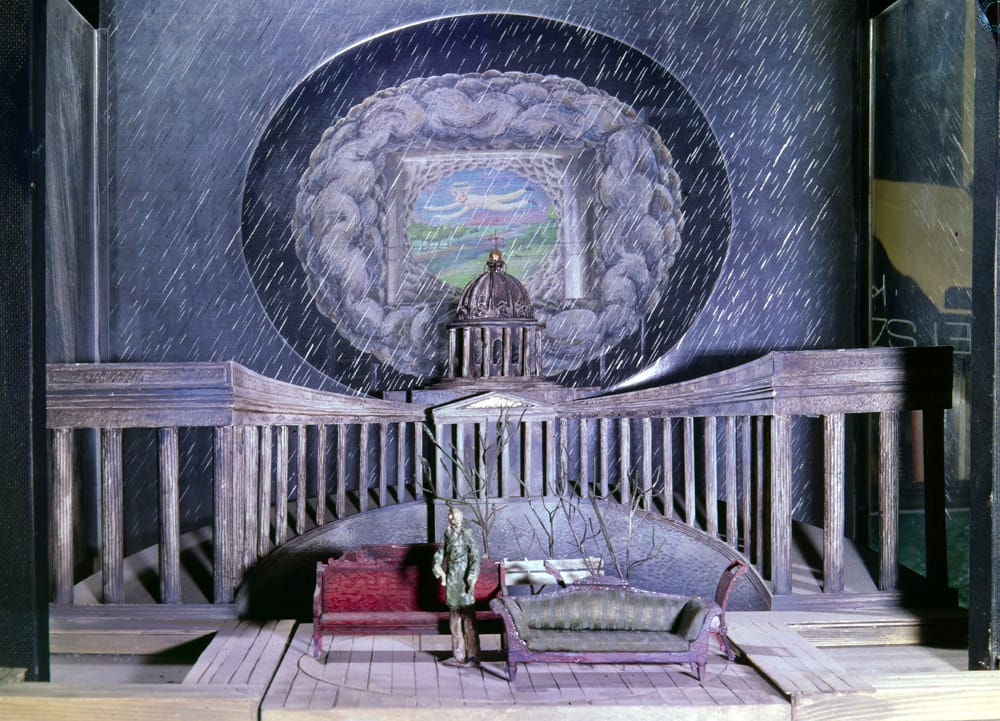 Макет к спектаклю «Обломов» И. Гончарова. 1986 г, Большой драматический театр им. Качалова, Казань, реж. В Портнов, не осущ.