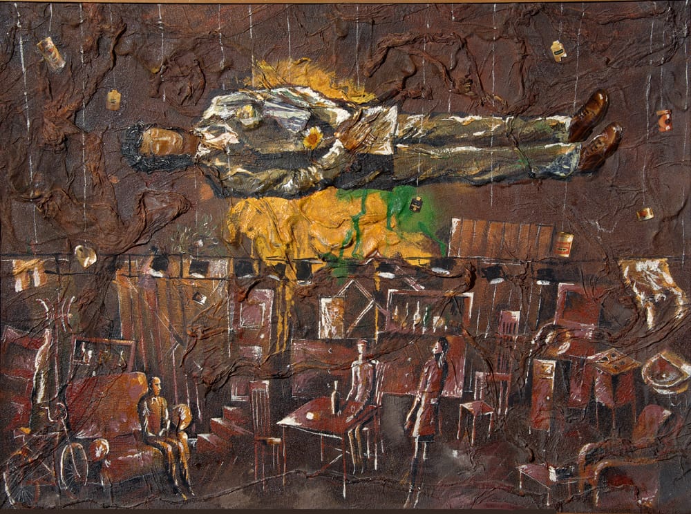 А.Уэскер, «Корни», 1а. Школа-студия МХАТ, Режиссер В.Сергачев. 1969 г. 60х80 см.