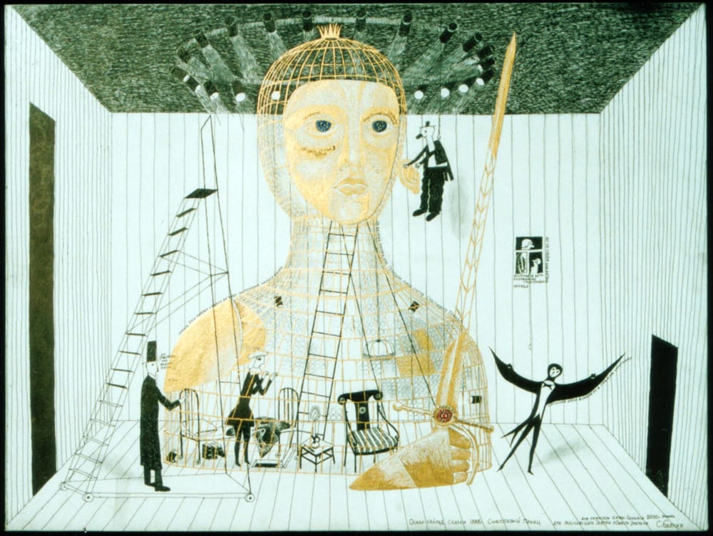 Эскиз к спектаклю «Счастливый принц» по О. Уайльду. 2000 г. МТЮЗ. Режиссер К. Гинкас.