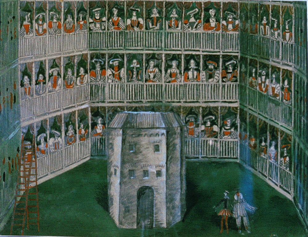 Эскиз к спектаклю «Виндзорские проказницы» В. Шекспира. 1980 г. Ленинградский театр им. Ленинского комсомола. Режиссер В. Латышев. Тон, бумага, карандаш, гуашь, 49х63 см. Собственность ЛГМТИ.