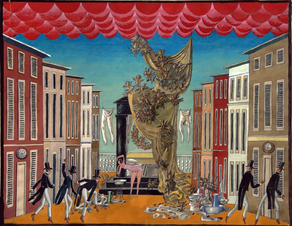 Эскиз к спектаклю «Цилиндр», Московский драматический театр на Малой Бронной.