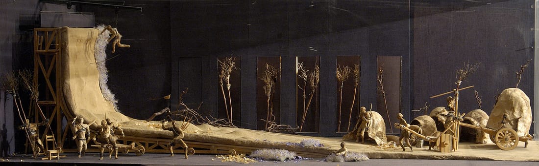 Макет к спектаклю «Макбет». Городской театр Хельсинки. 1997 г. Режиссер К. Гинкас.