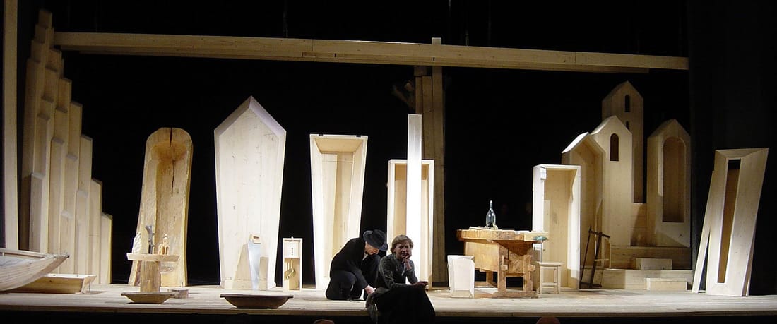 Сцены из спектакля «Скрипка Ротшильда», А.Чехов. 2004г. МТЮЗ. Режиссер К.Гинкас