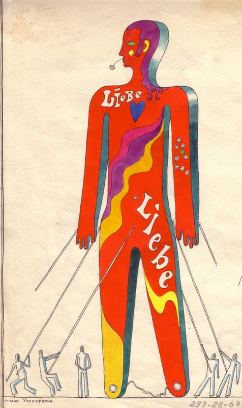 Эскизы надувных фигур высотой 18 и 17 метров.