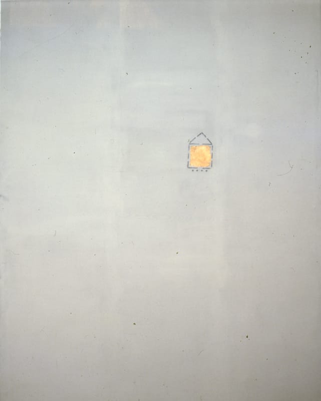 Идеальное Жилище, 1988г. Западный Берлин.,200х160см. холст,ретушь,фольга