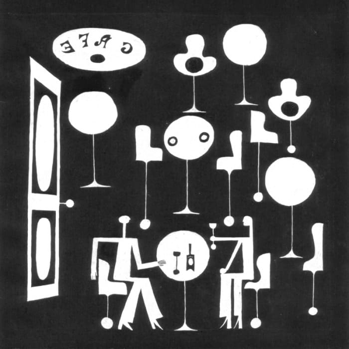 Современные венгерские пьесы. Совм. с М.Аникстом. 5. 1966г. 15,4х15,4 см тонир. бум. гуашь.