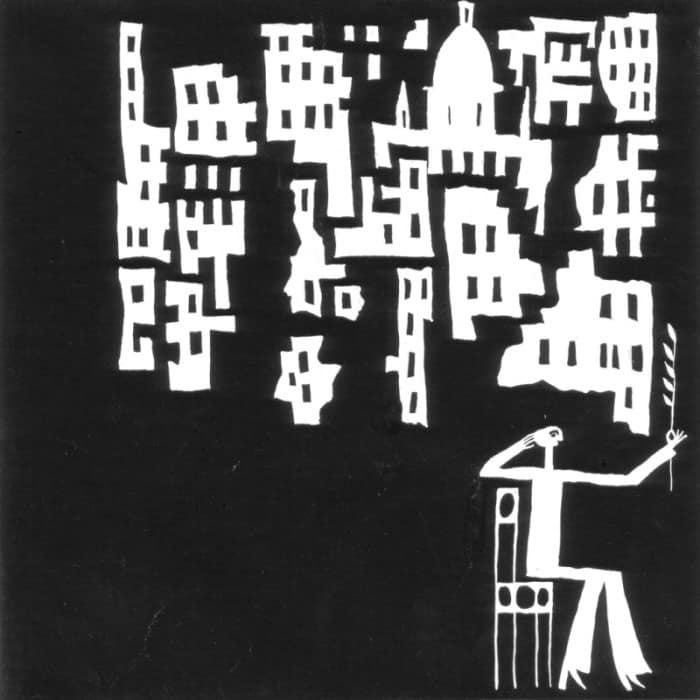 Современные венгерские пьесы. Совм. с М.Аникстом. 2. 1966г. 15,4х15,4 см тонир. бум. гуашь.