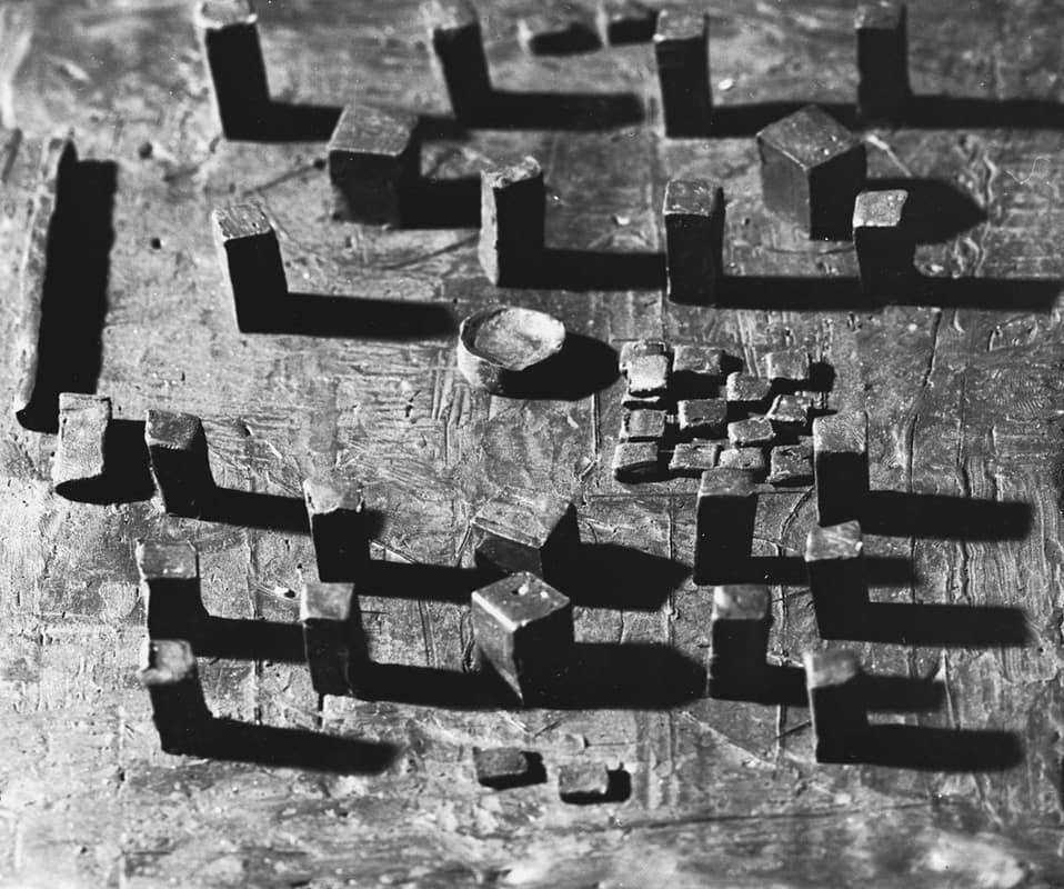 1961г. Курсовой проект. Макет района города. 33х23см. Руководители: Г.Мовчан. и М.Парусников