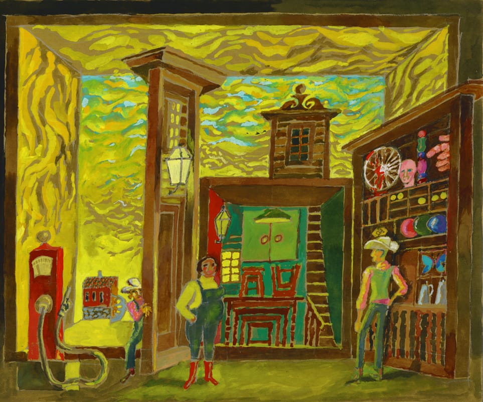 Э.Олби. «Баллада о невеселом кабачке». Московский театр Современник. режиссер Э. Эрландсон. 1967г. 27,8х34,8см.